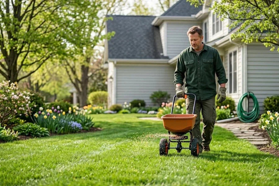 best time to fertilize lawn in spring​