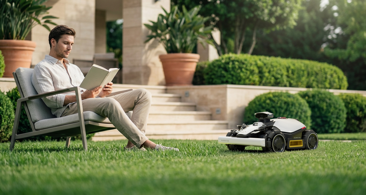 LUBA mini 2 AWD 1000: Wire-Free AI Vision Robot Mower for Complex Gardens