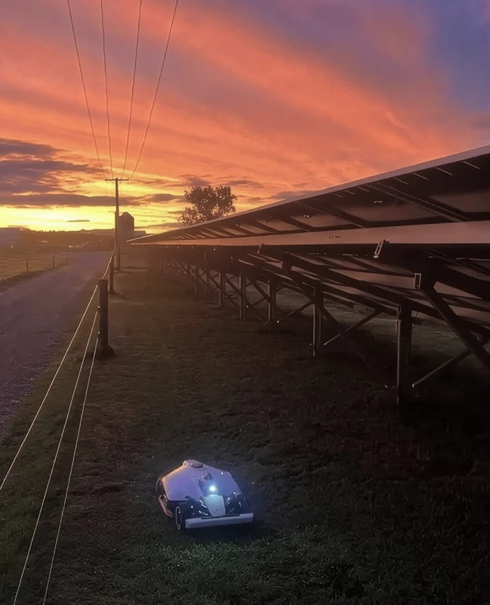 "Keeps the lawn under our solar panels looking fresh."