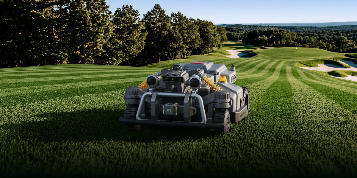 Maston maintaining a golf course fairway