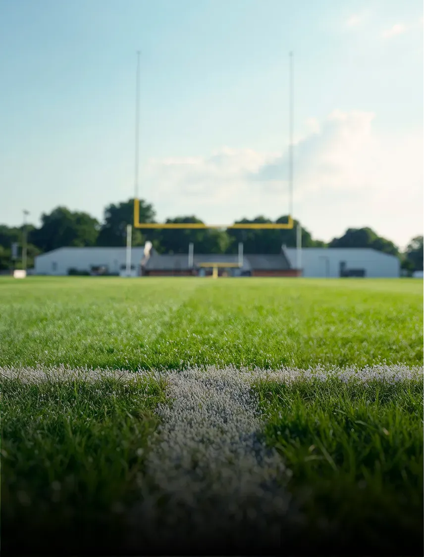 Sports field under stadium lights